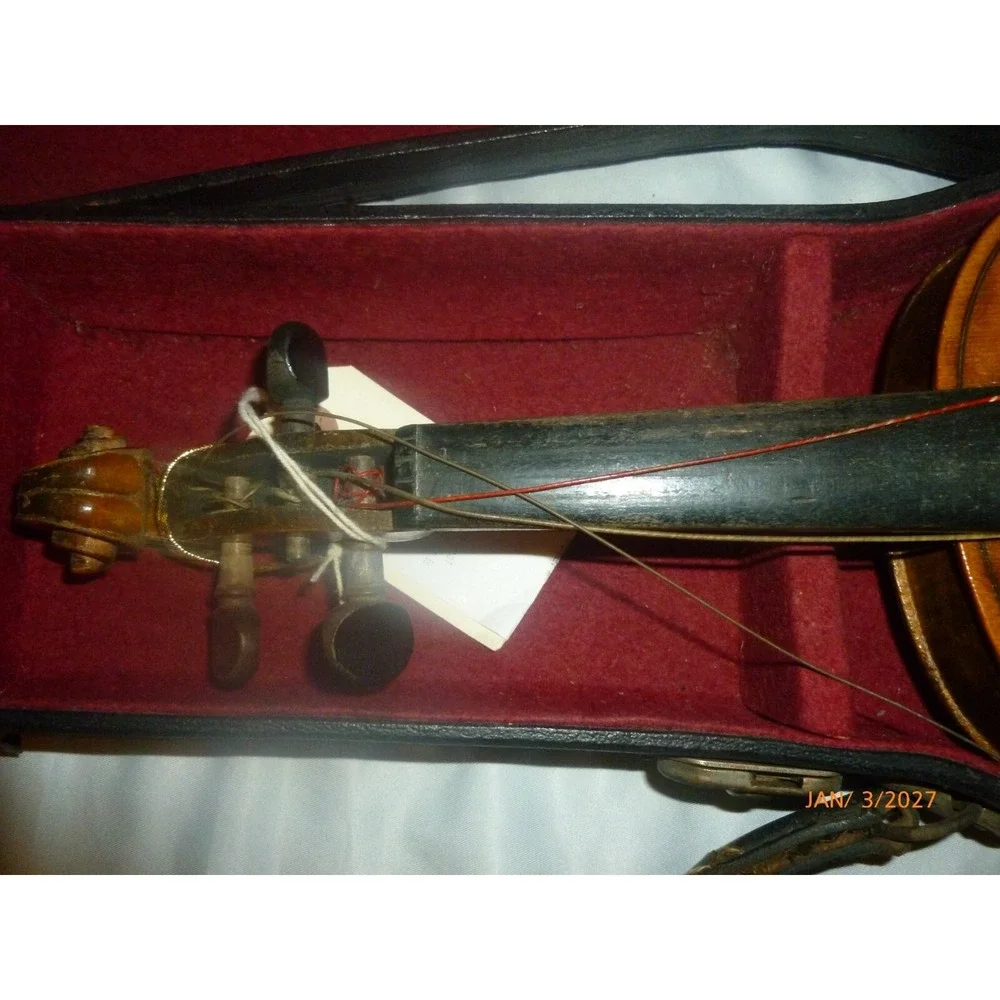 Antique Kids Violin Stradivarius Ant Made In Germany & Case Beginner‎ Youth